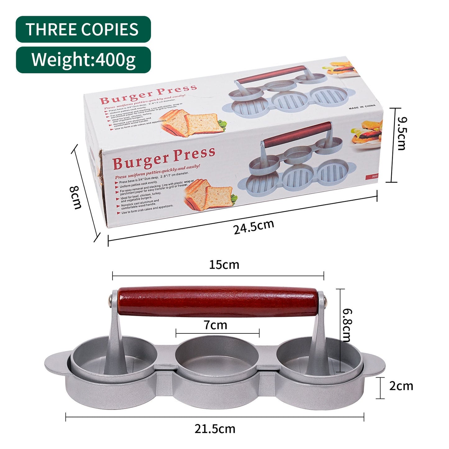 Eco-Friendly Hamburger Meat Press - Durable, Reusable Kitchen Tool