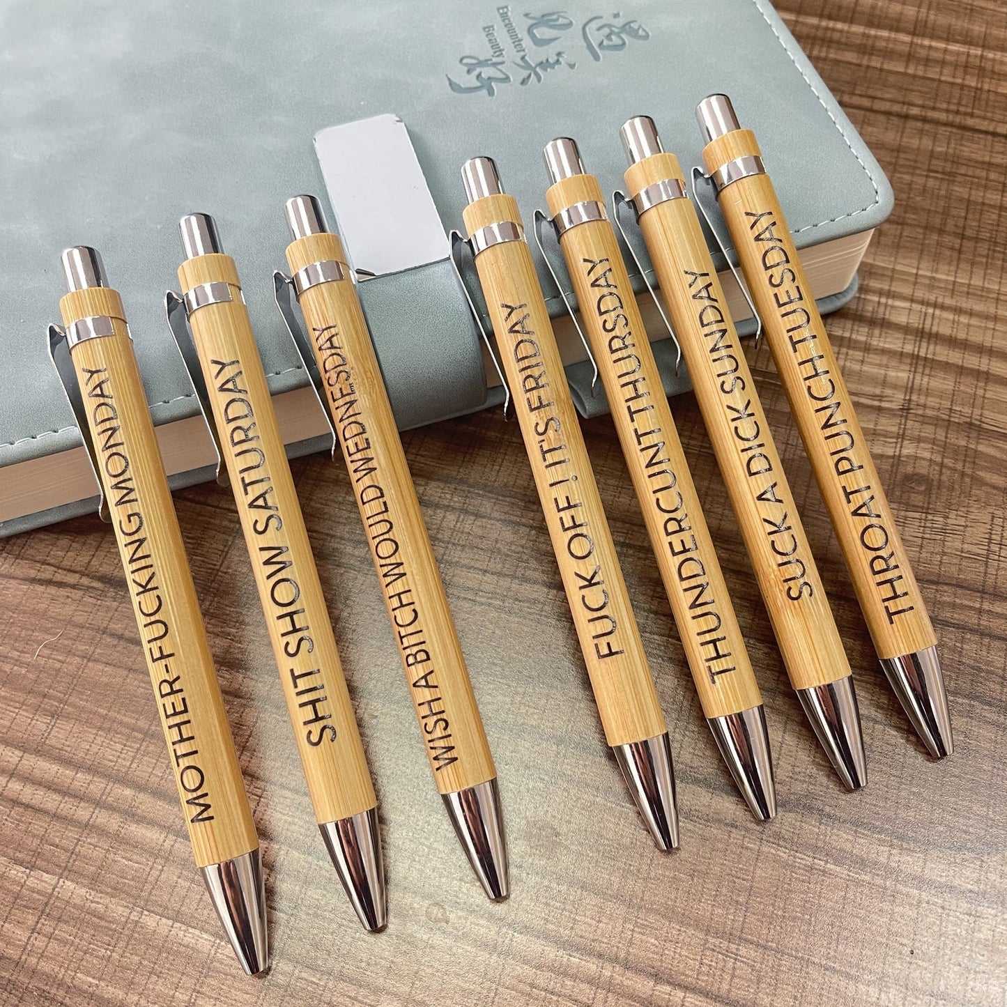 Eco-Friendly Bamboo Ball-Point Pen Set - Sustainable Writing Essentials