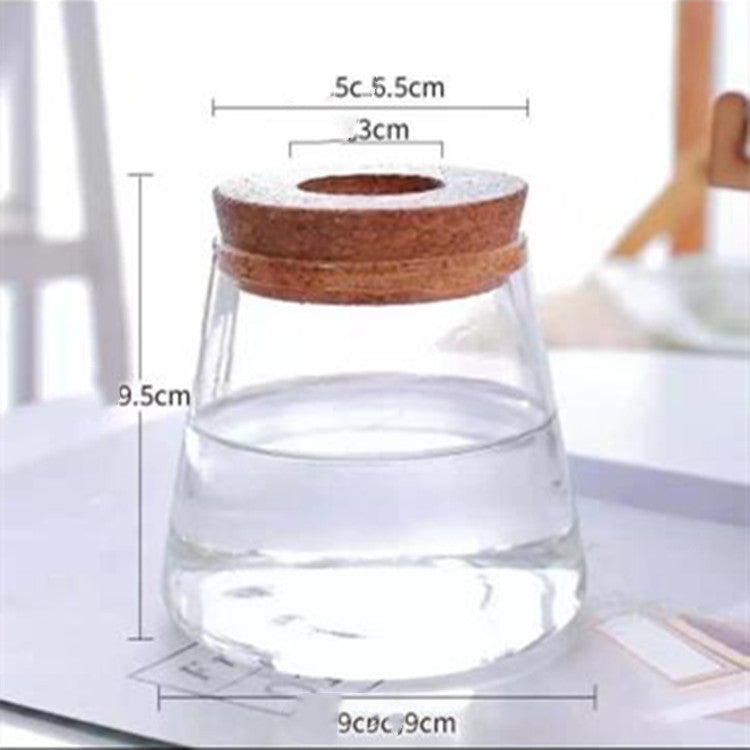 Eco-Friendly Glass Storage Jar with Cork Lid - Sustainable Kitchen & Bathroom Solution