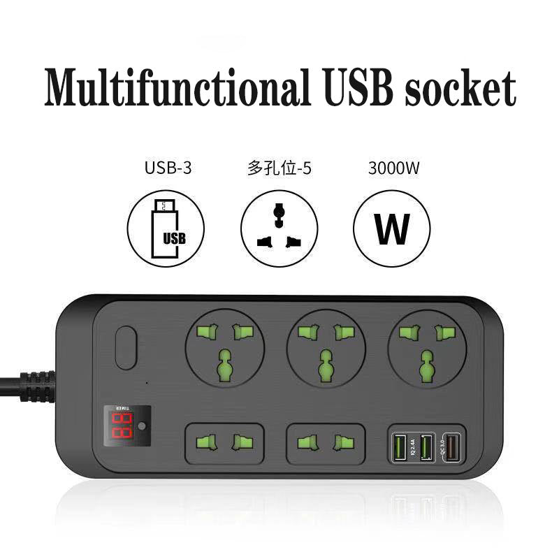 Smart Power Strip with USB Ports and Energy Monitoring