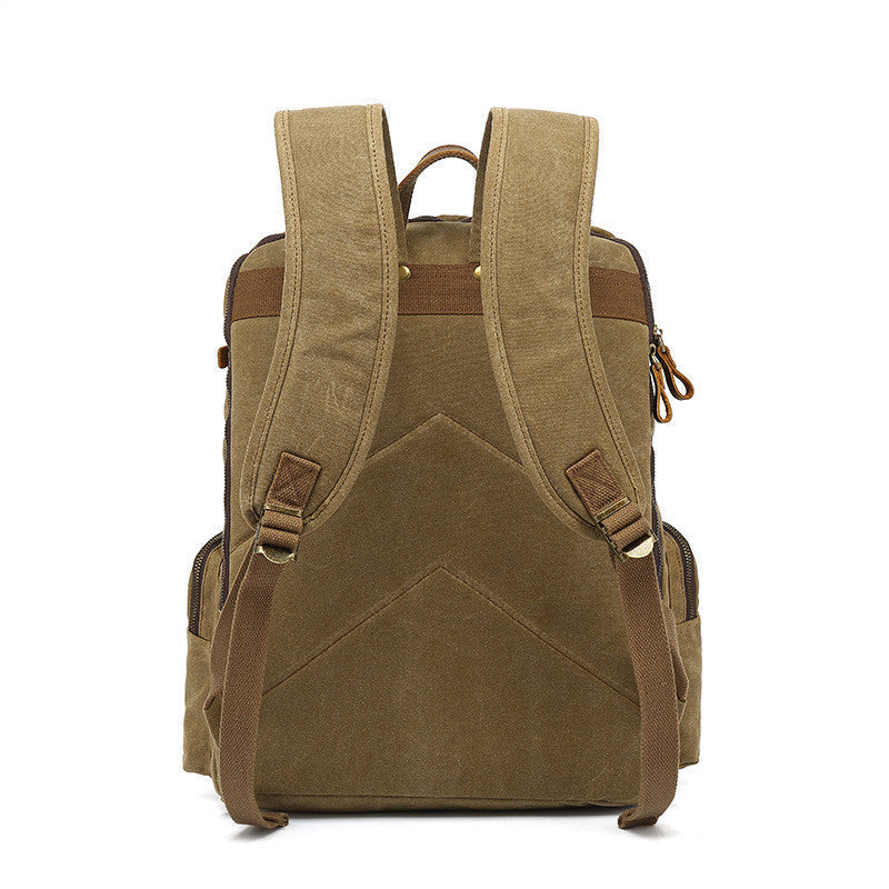Eco-Friendly Canvas Backpack with Multi-Compartment Design