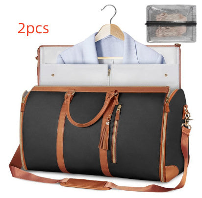Versatile Light Pink Garment & Duffel Bag for Eco-Friendly Travel