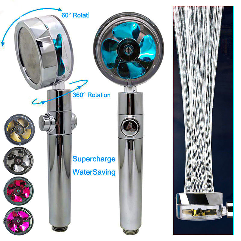 Water-Saving Handheld Shower Head with 360° Rotation and Adjustable Angles