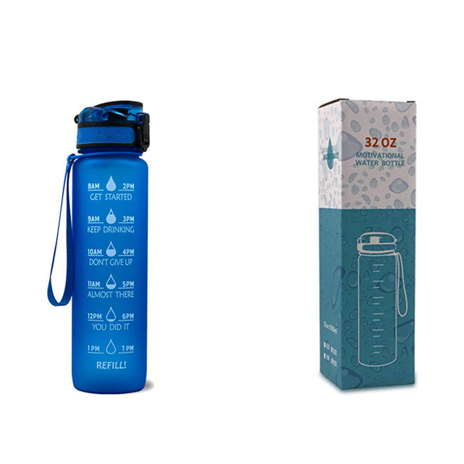 Gradient BPA-Free Water Bottle with Time Markers