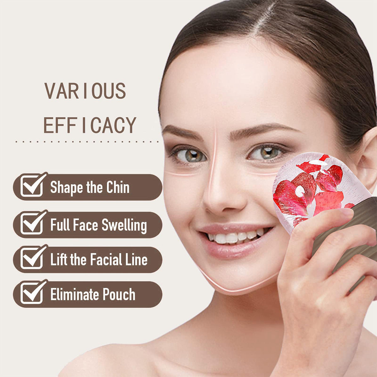 Facial Ice Cube Tray Set for Beauty Massage - Eco-Friendly Silicone