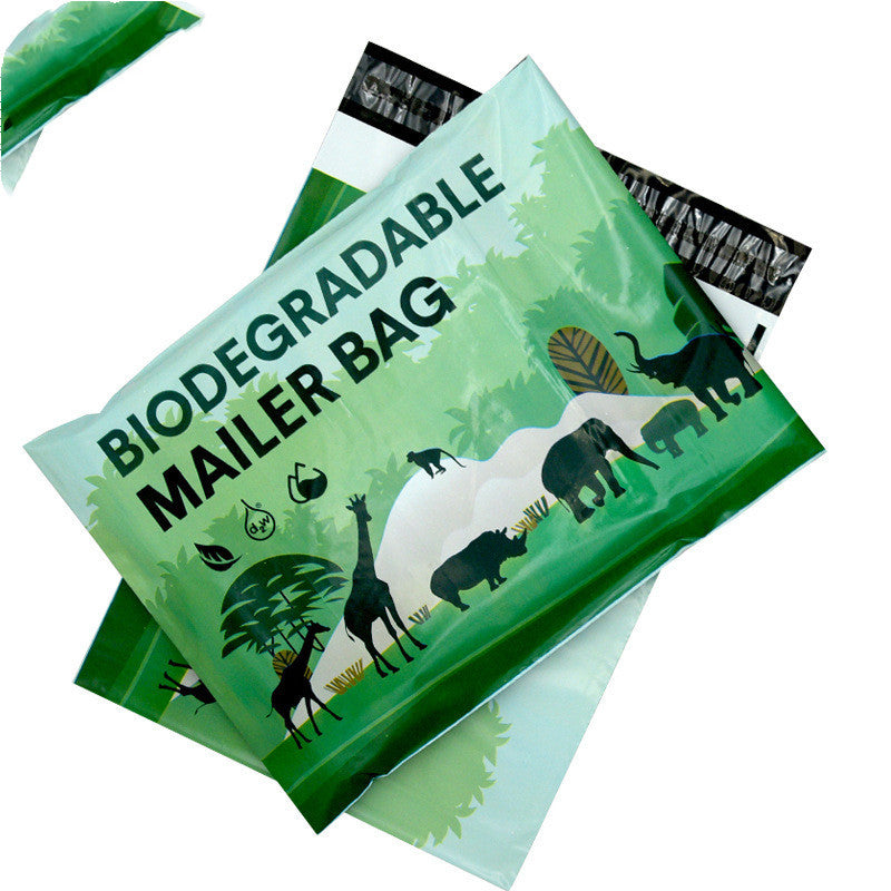 Eco-Friendly Biodegradable Mailer - Black Rectangular Envelope with Adhesive Strip