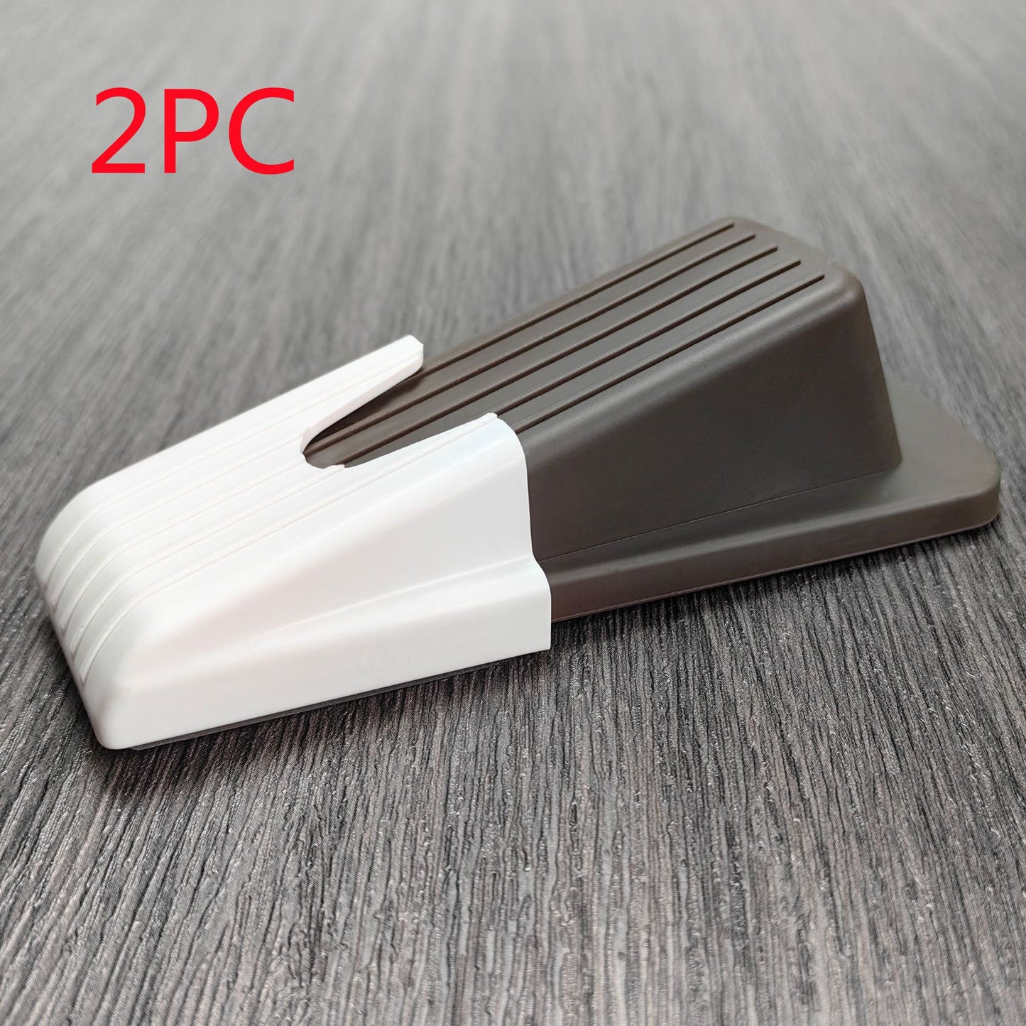 Eco-Friendly Teal & White Doorstop Wedge - Durable Silicone Design