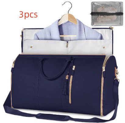 Versatile Light Pink Garment & Duffel Bag for Eco-Friendly Travel