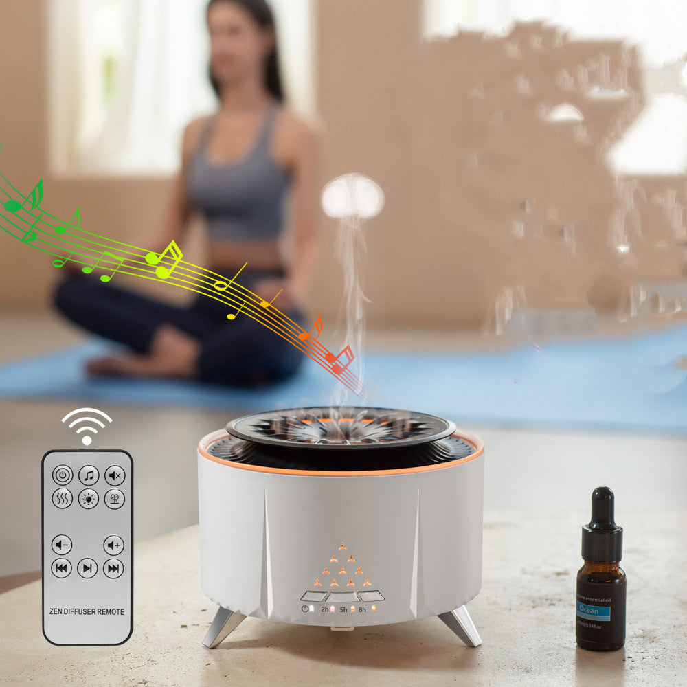 Aromatherapy Essential Oil Diffuser with Remote Control on a Tabletop