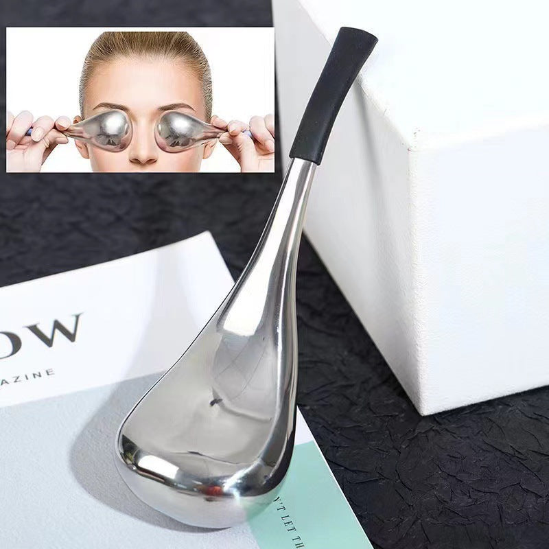 Silver Teardrop Facial Massage Tool for Relaxation and Wellness