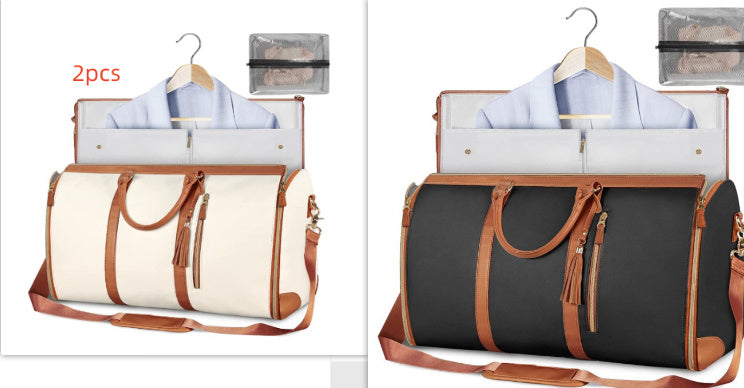 Versatile Light Pink Garment & Duffel Bag for Eco-Friendly Travel