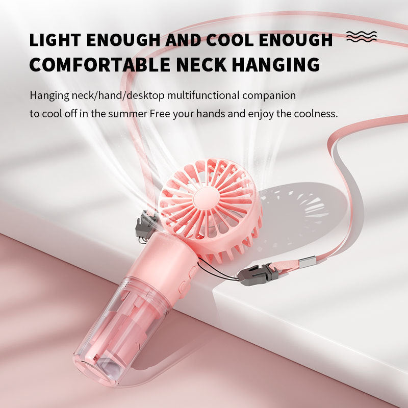 Portable Spray Fan with Misting Function for Instant Cooling