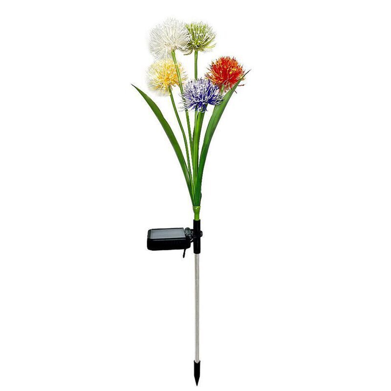 Solar-Powered Multicolored Flower Garden Lights