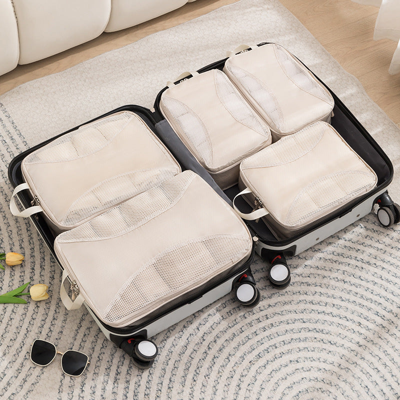 Beige Rectangular Storage Bags - Space-Saving, Durable, Eco-Friendly