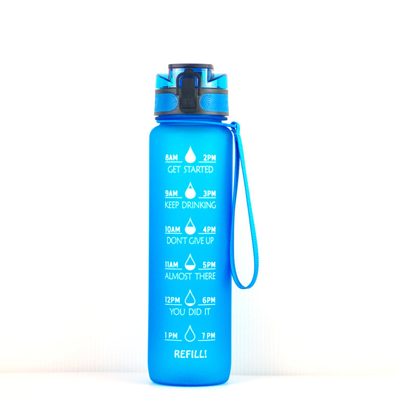 Hydration Time-Marker Water Bottle - Eco-Friendly, BPA-Free, 1L Capacity