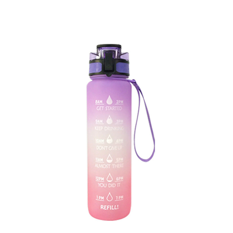 Hydration Time-Marker Water Bottle - Eco-Friendly, BPA-Free, 1L Capacity