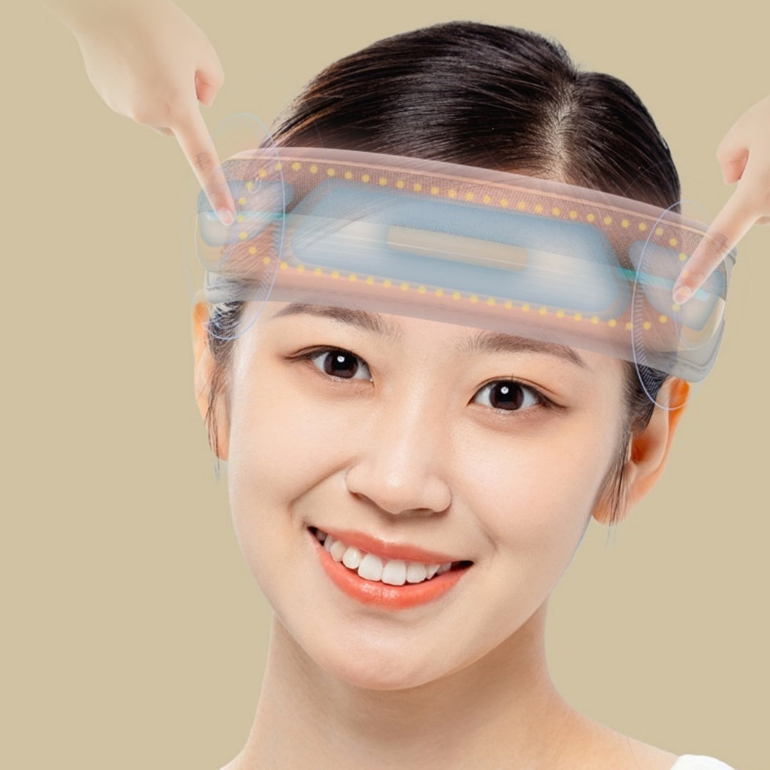 Light Blue Curved Head Massager for Relaxation and Wellness