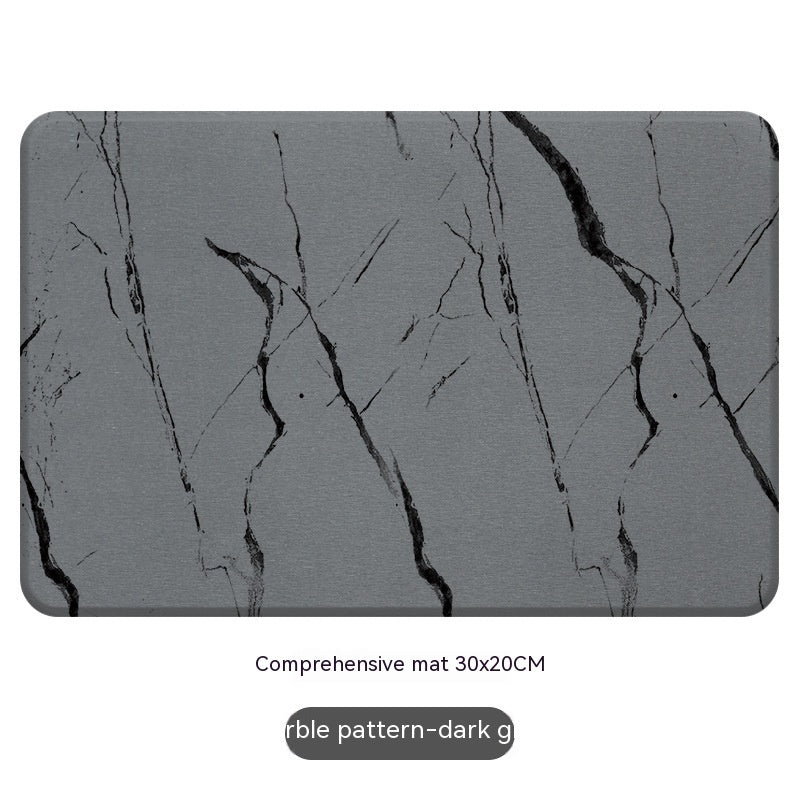 Sustainable Dark Gray Bathroom Accessory Set with Black Marble Pattern
