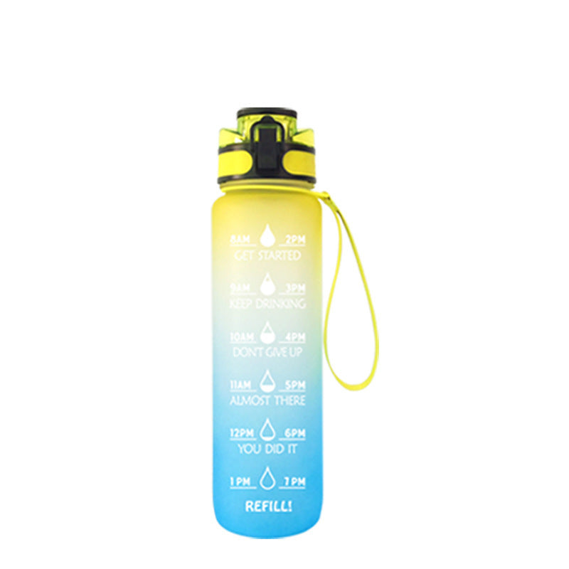 Hydration Time-Marker Water Bottle - Eco-Friendly, BPA-Free, 1L Capacity
