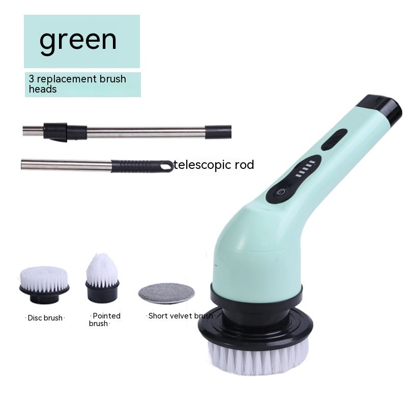 Eco-Friendly Electric Cleaning Brush with Extendable Handle