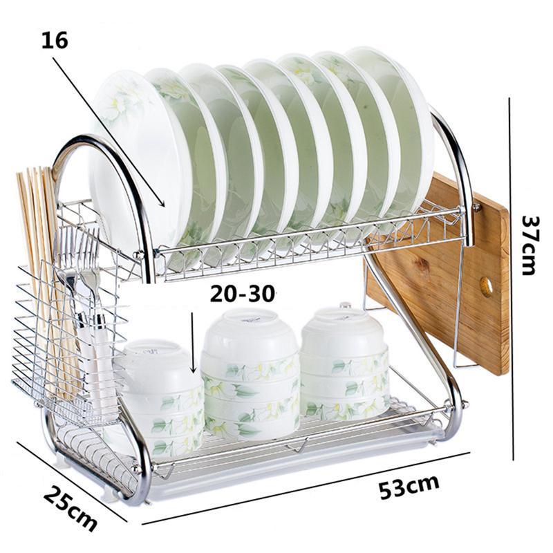 Eco-Friendly Bamboo Dish Drying Rack - X-Shaped Foldable Design