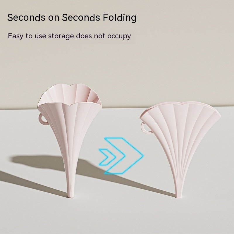 Collapsible Flower-Shaped Silicone Kitchen Funnel - Eco-Friendly & Space-Saving