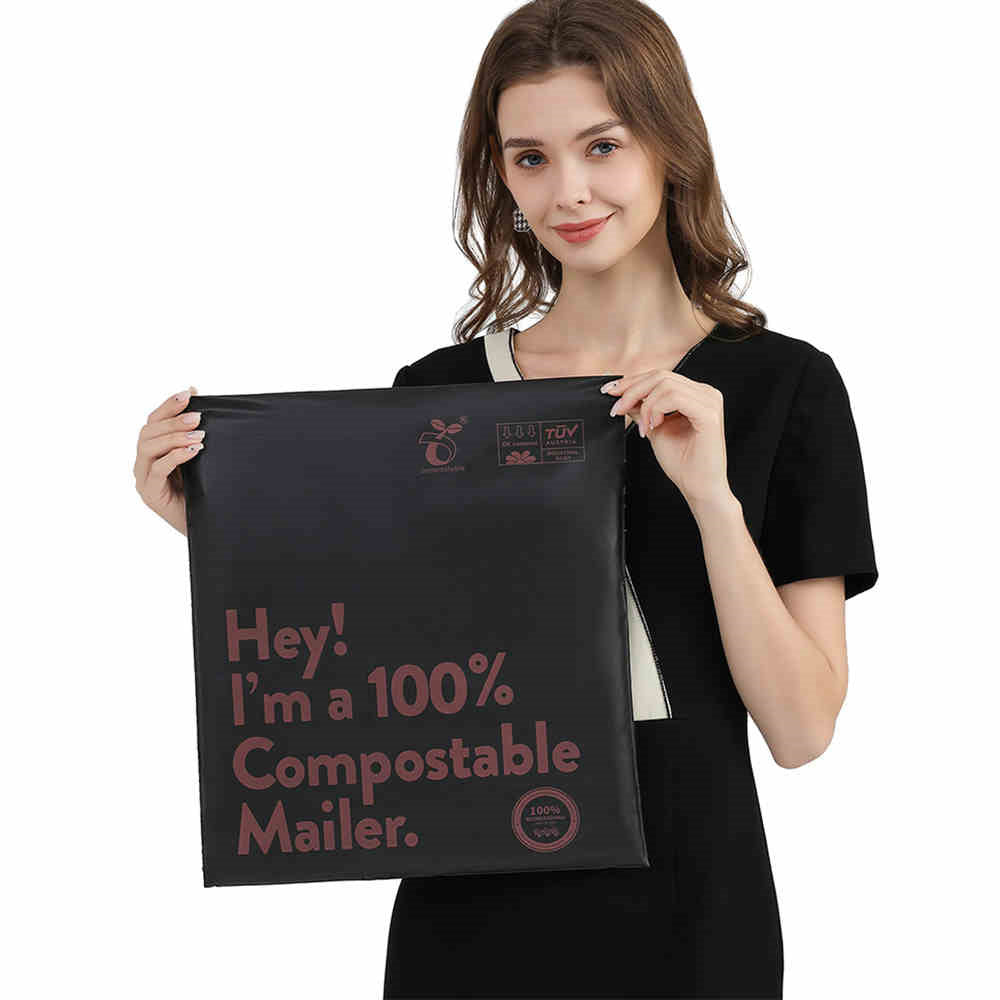 Eco-Friendly Compostable Mailer - Green, Biodegradable Shipping Solution