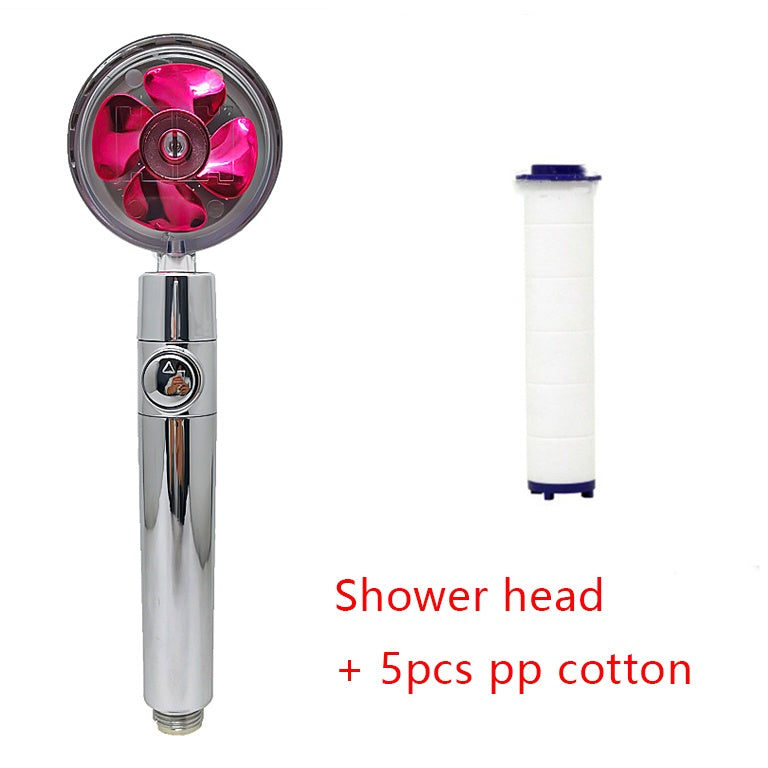 Water-Saving Handheld Shower Head with 360° Rotation and Adjustable Angles