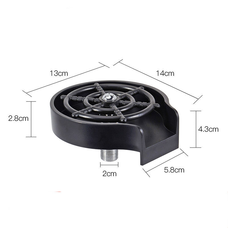 Quick Cup Wash ABS Bar Washer - Water-Saving Circular Spray