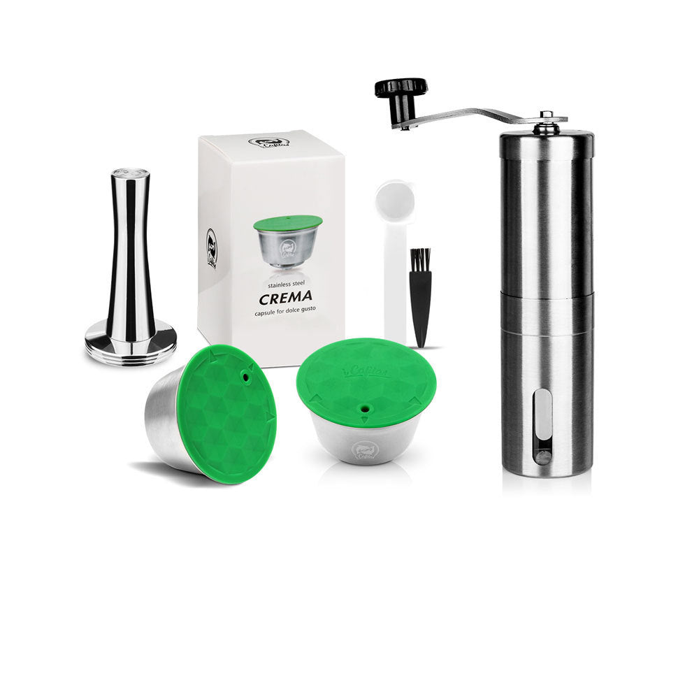 Eco-Friendly Reusable Coffee Capsule Set - Stainless Steel, Zero Waste