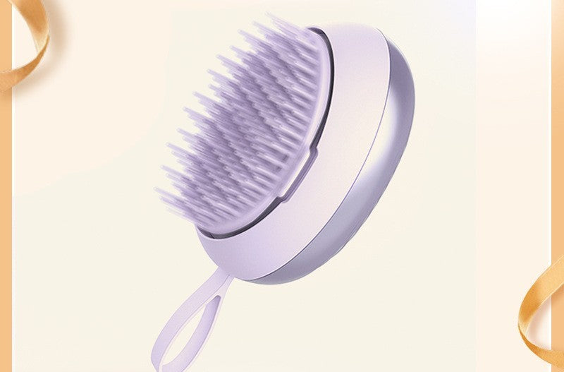 Light Purple Silicone Scalp Massager Brush for Wellness and Sustainability