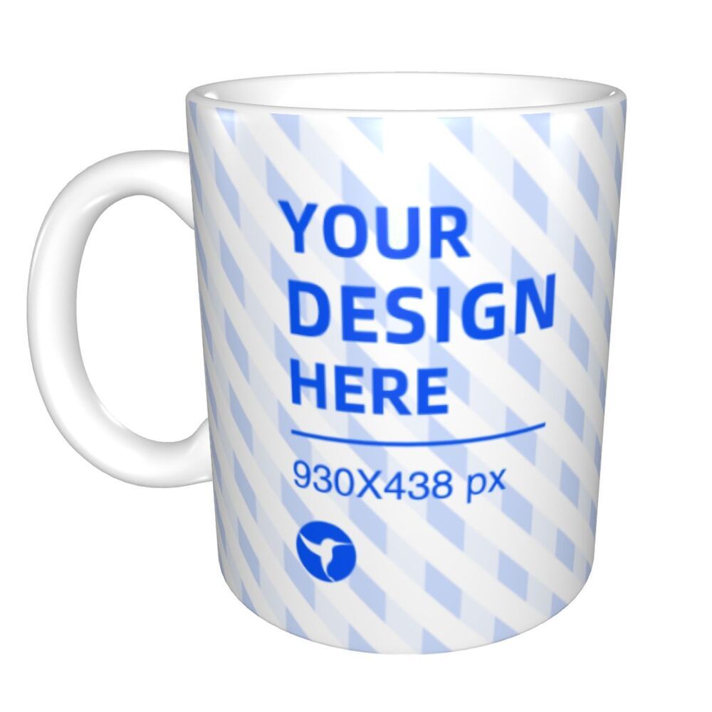 Eco-Friendly Ceramic Mug with Blue Stripes - Sustainable & Reusable