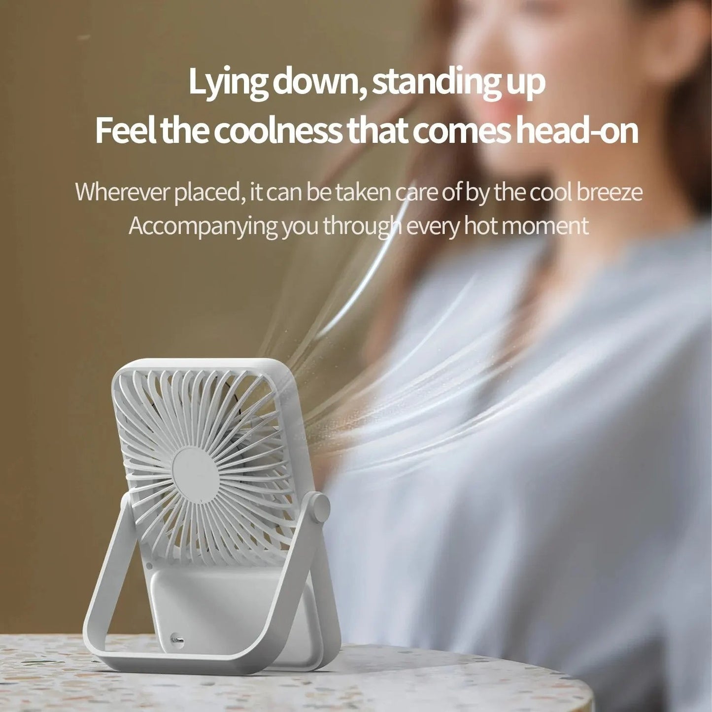 Portable Energy-Efficient Desk Fan for Personal Cooling