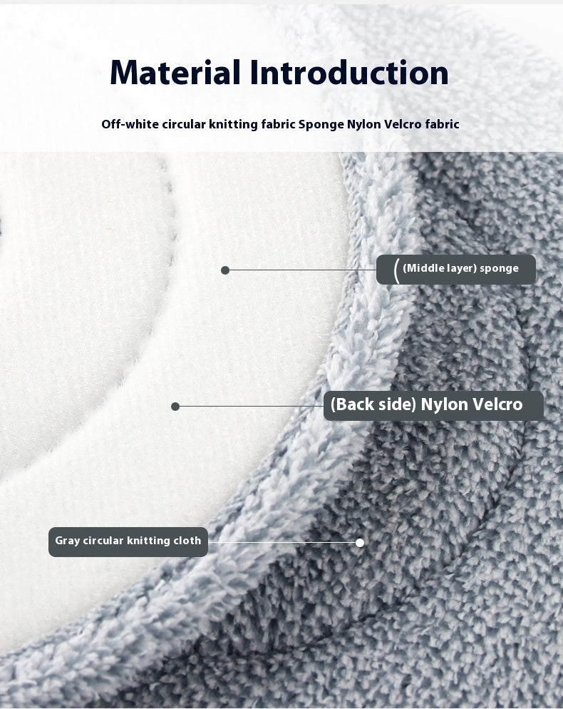 Reusable Gray Microfiber Mop Pads - Eco-Friendly Cleaning Solution