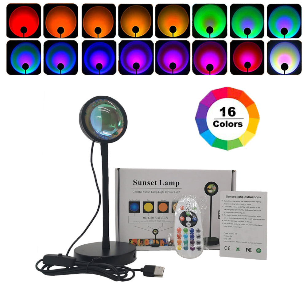 Sunset Projection Lamp with Multicolor LED Lighting