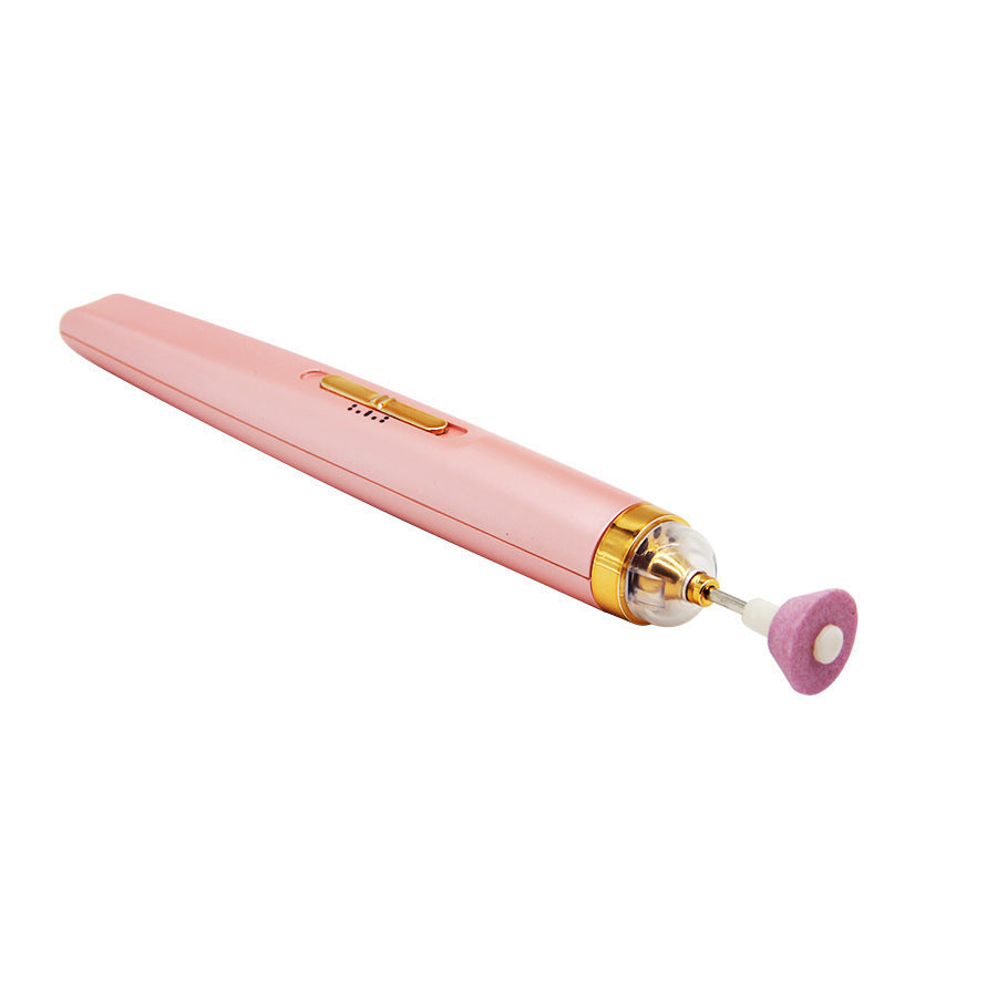 Rechargeable Pink Electric Nail File Set with USB Charging