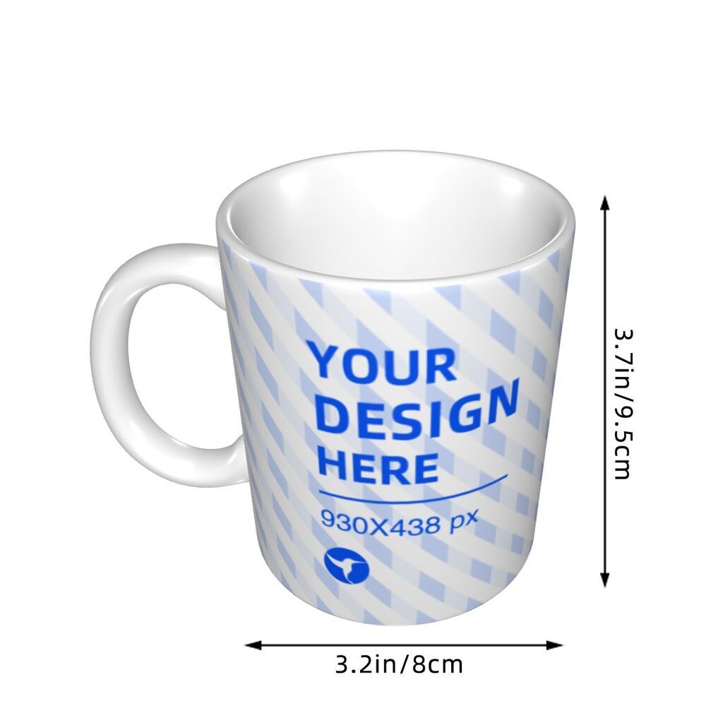 Eco-Friendly Ceramic Mug with Blue Stripes - Sustainable & Reusable