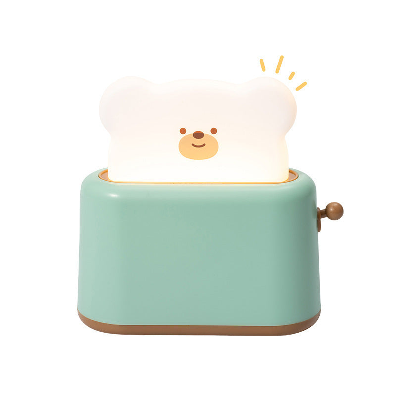 Bear-Shaped Toaster Night Light - Eco-Friendly Bedside Lamp