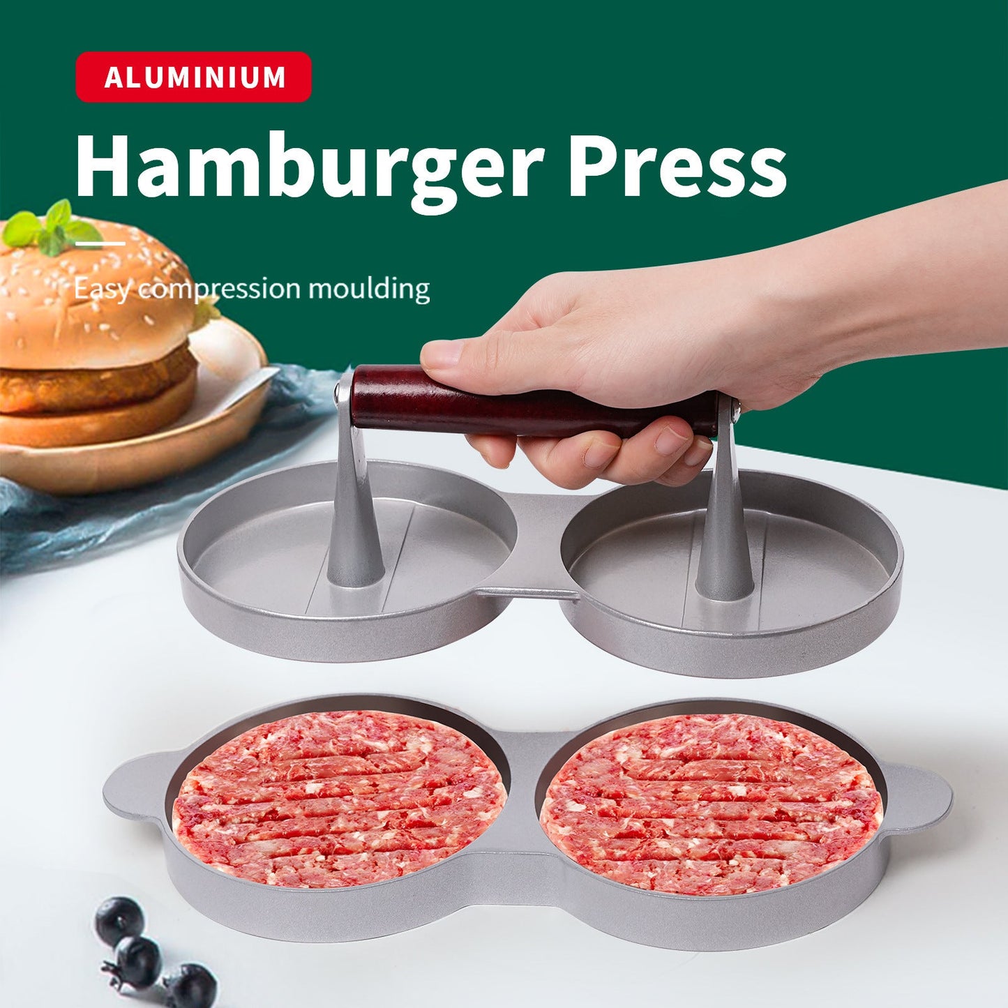 Eco-Friendly Hamburger Meat Press - Durable, Reusable Kitchen Tool