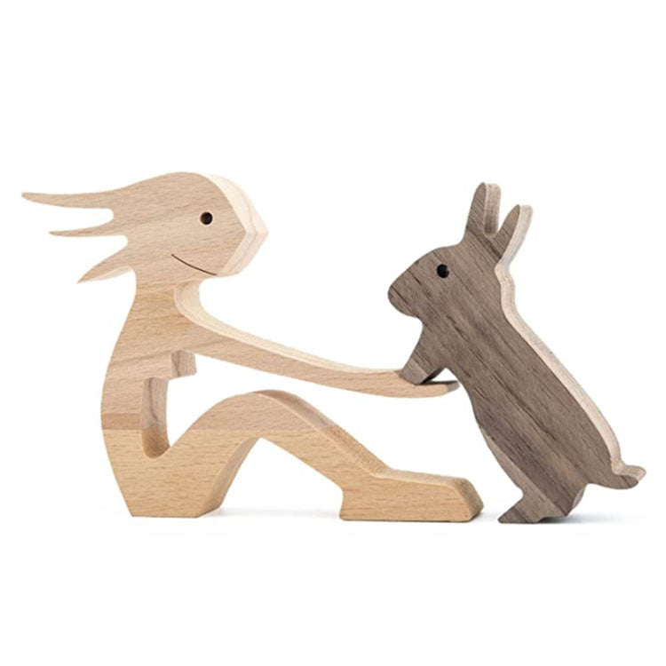 Eco-Friendly Wooden Animal Figurines - Sustainable Home Decor