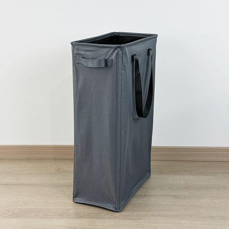 Eco-Friendly Rectangular Laundry Hamper - Beige Canvas for Small Spaces