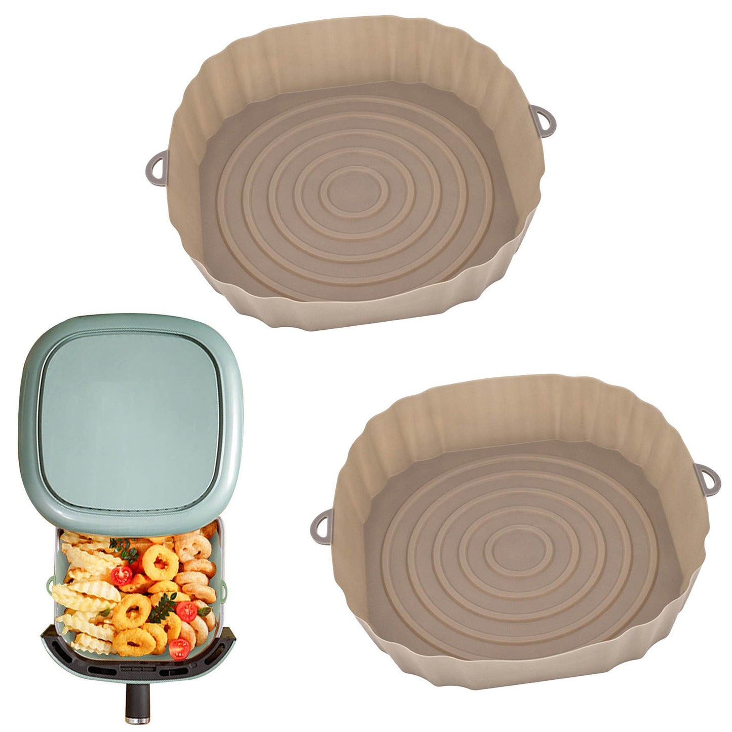 Reusable Silicone Air Fryer Liners - Eco-Friendly, Durable, Easy to Clean