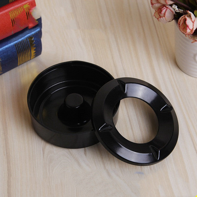 Eco-Friendly Black and White Round Soap Dish - Sustainable Bathroom Accessory
