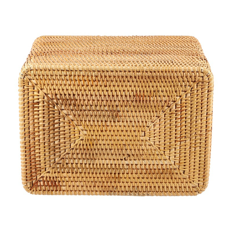 Natural Woven Storage Basket with Lid - Eco-Friendly, Plastic-Free, Versatile