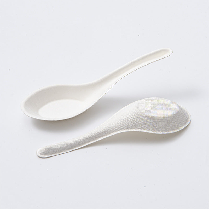 Eco-Friendly Biodegradable Bowls and Spoons Set - Compostable Tableware