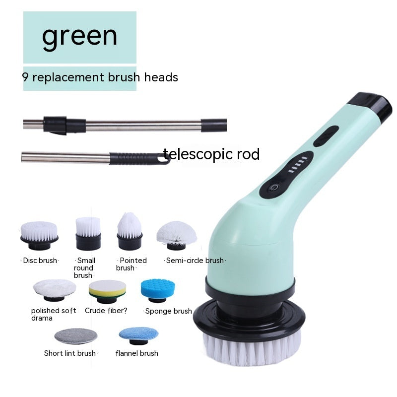 Eco-Friendly Electric Cleaning Brush with Extendable Handle
