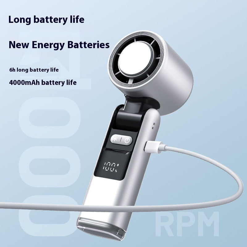 Portable Rechargeable Handheld Fan - Eco-Friendly Cooling Solution