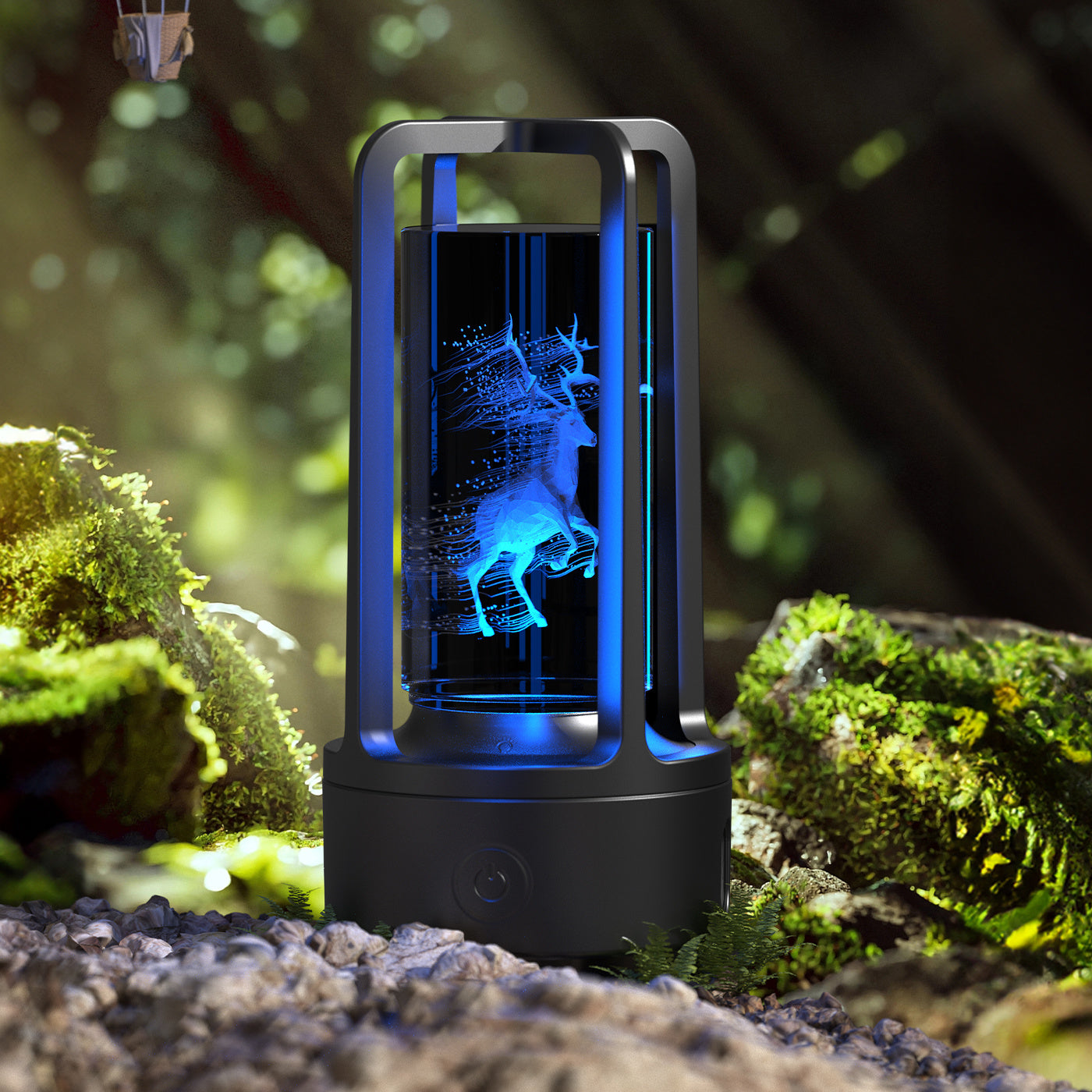 Carved Crystal Lamp - Ambient Decorative Lighting for Wellness