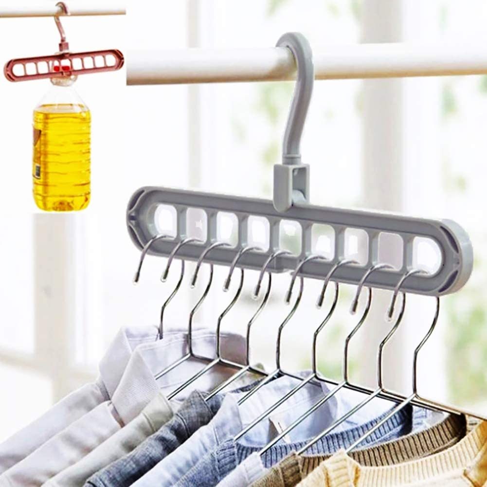 Space-Saving Anti-Skid Folding Hanger with Multi-Slot Design