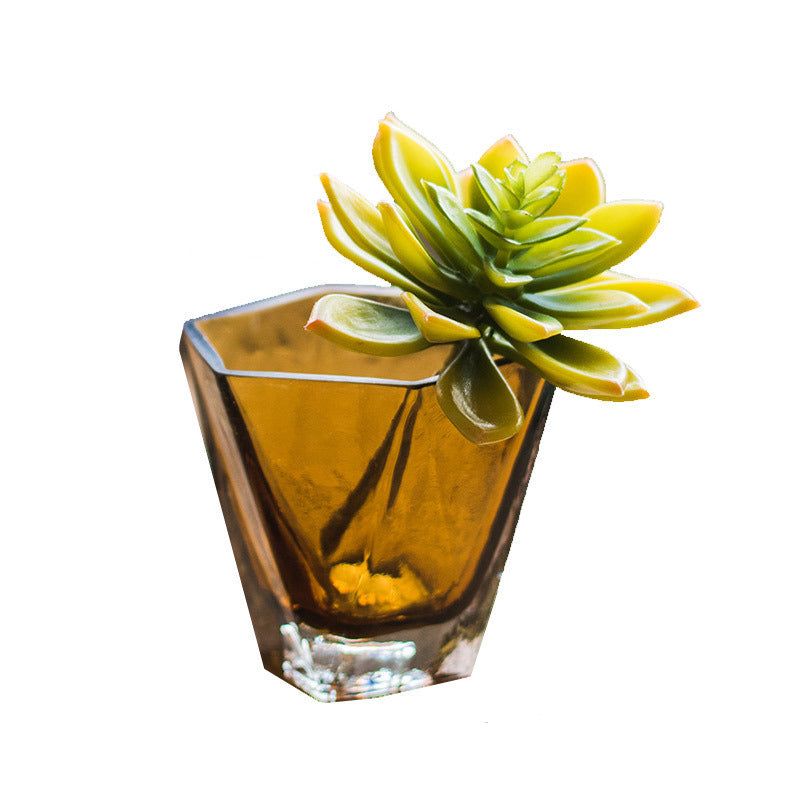 Eco-Friendly Artificial Succulent Terrarium - Low Maintenance Home Decor